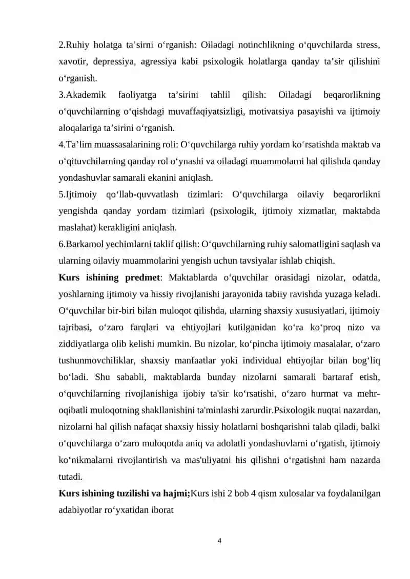 MAKTABLARDA O‘QUVCHILAR ORTASIDAGI NIZOMLARNI BARTARAF ETISH PSIXALOGIK XUSUSIYATLAR 4