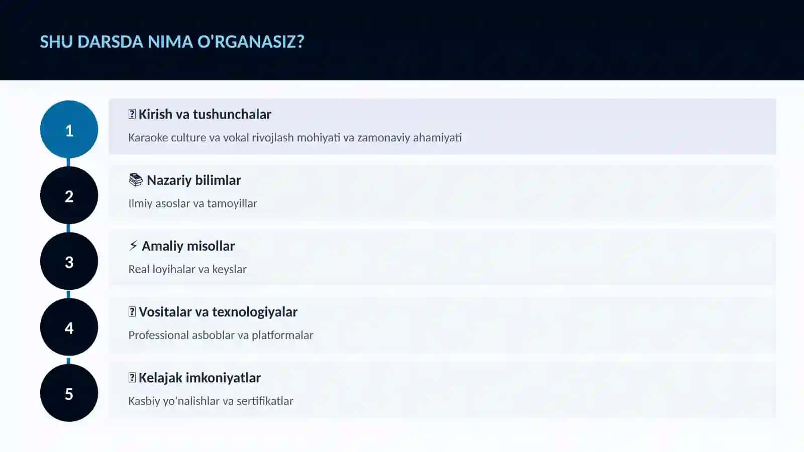 Karaoke culture va vokal rivojlash 4
