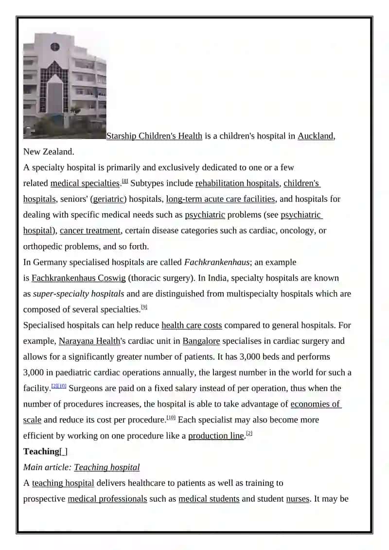 Hospital Department 4