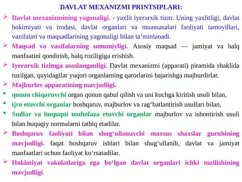 Davlat Mexanizmi (Apparati) 4