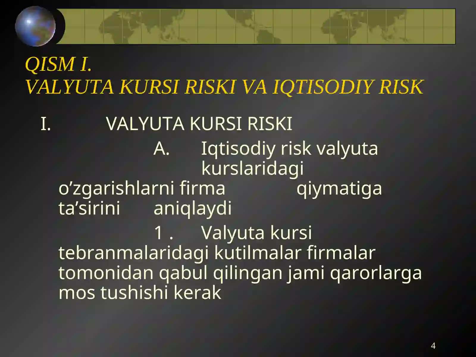 VALYUTA RISKINI BOSHQARISH 4