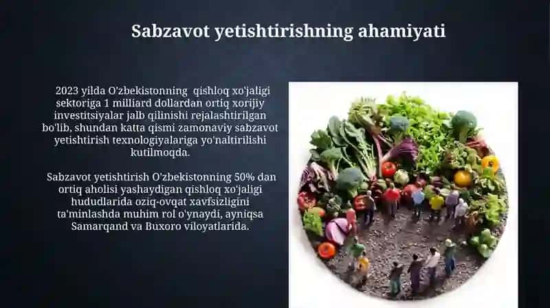 Sabzavotlarning ahamiyati 4