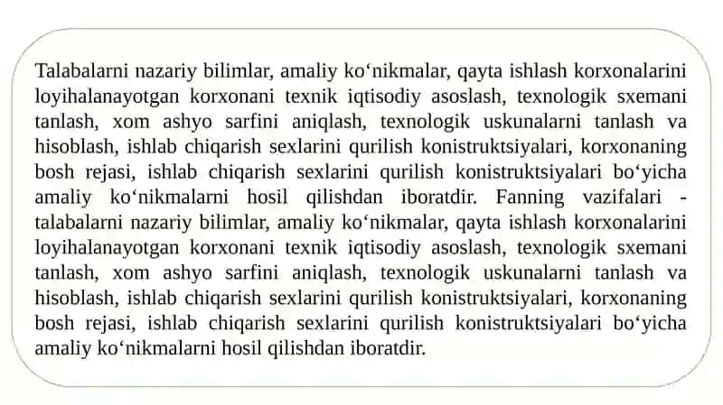 Qayta ishlash jarayonlari va qurilmalari 4