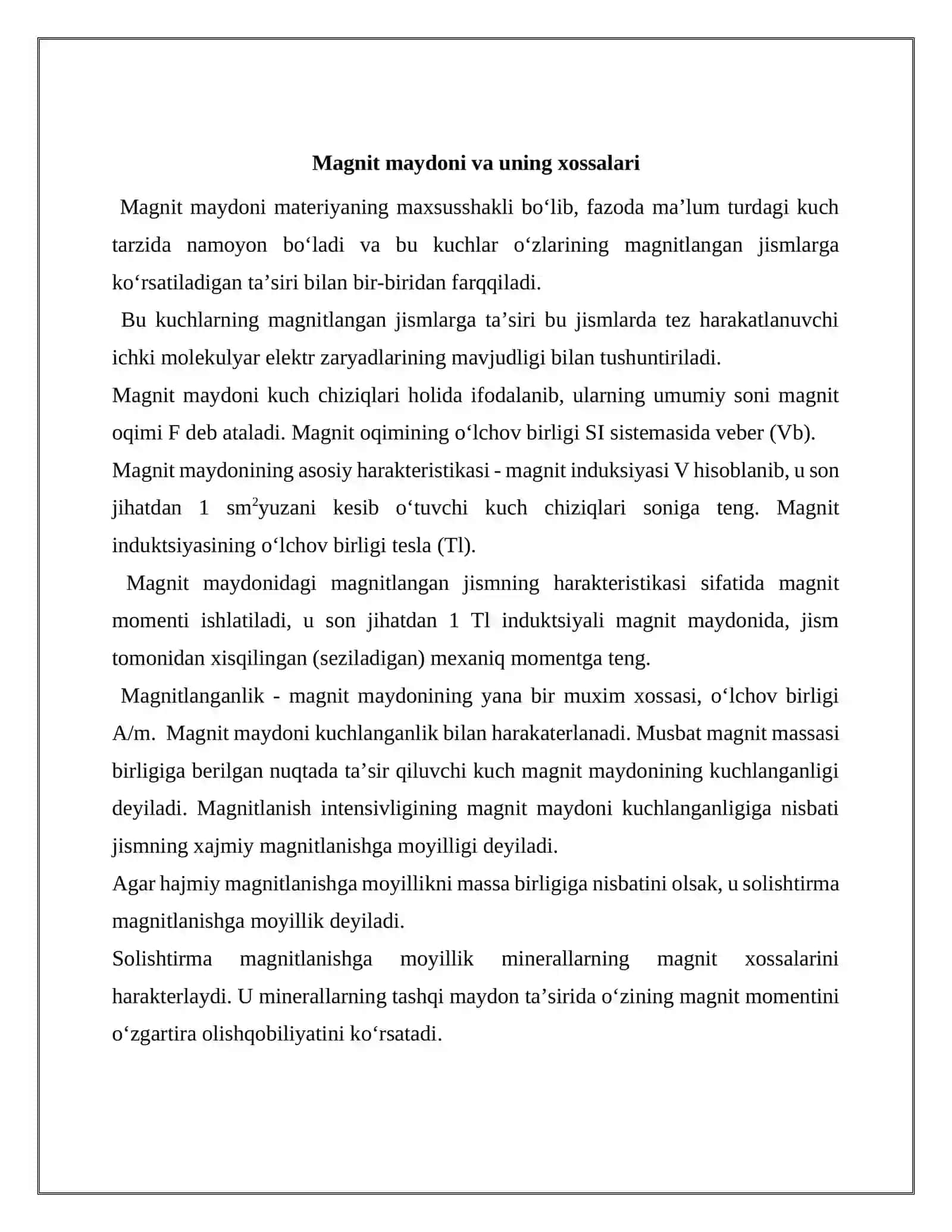 Magnit usulida boyitish texnologiyasi. Mаgnit sеpаrаtоrlаrining turlаri, tuzilishi vа ishlash prinsiplаri 4