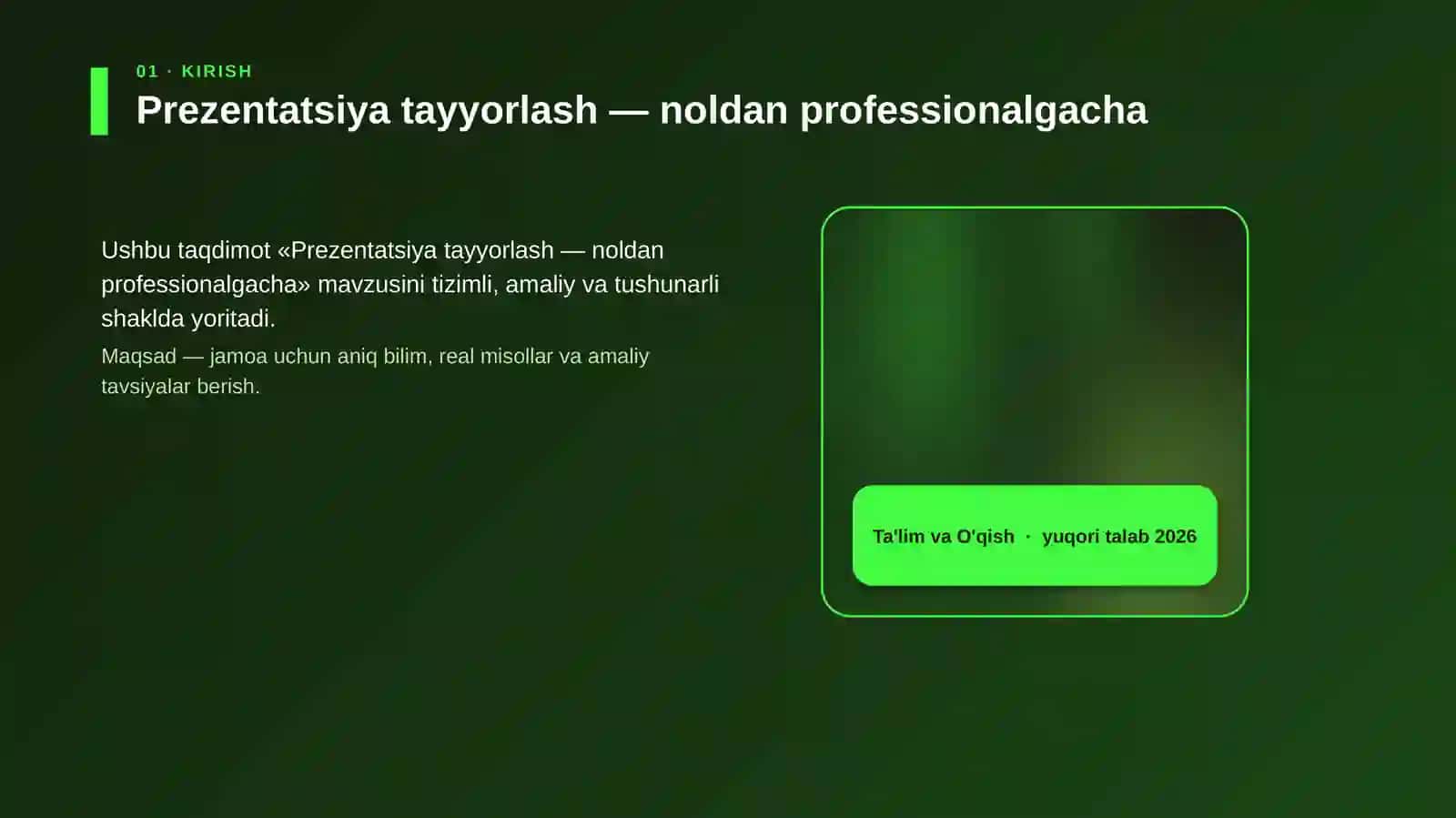 Prezentatsiya tayyorlash — noldan professionalgacha 4