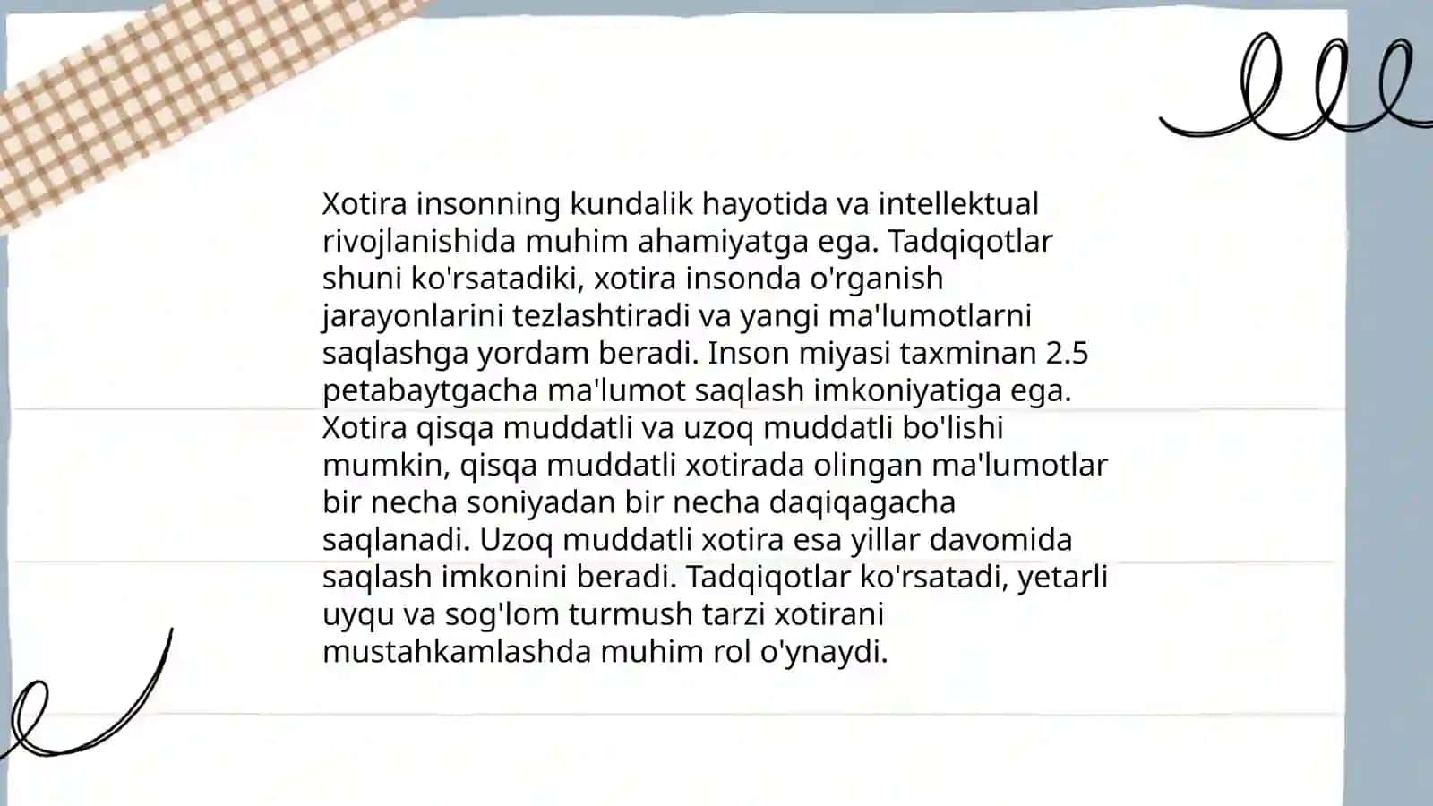 Xotira haqida tushuncha 4