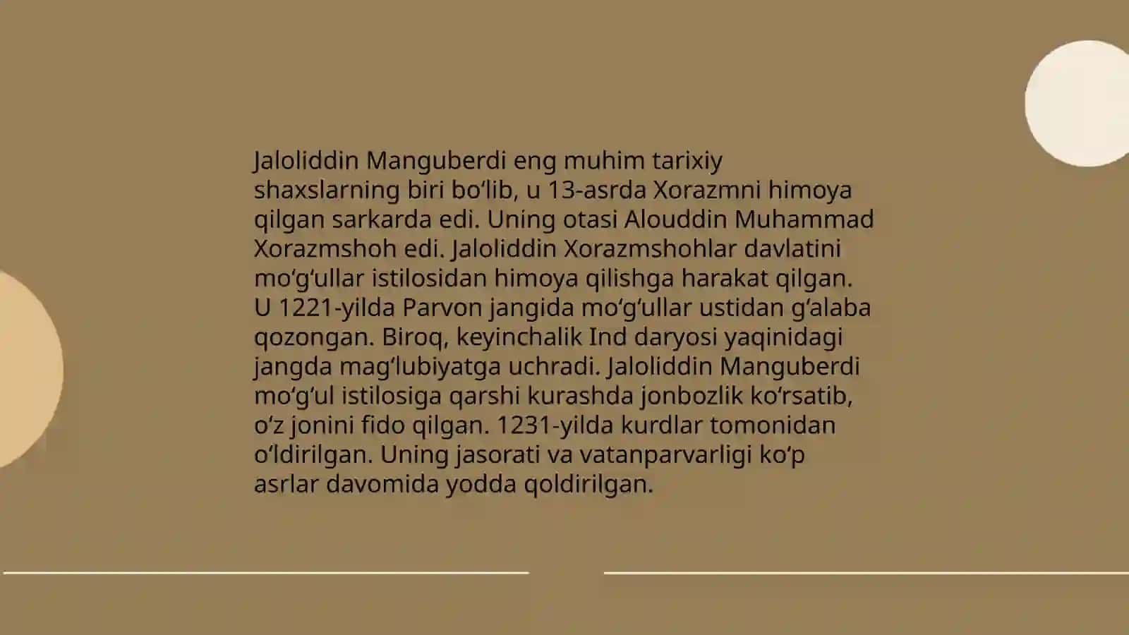 Jaloliddin Manguberdi Vatan himoyachisi 4