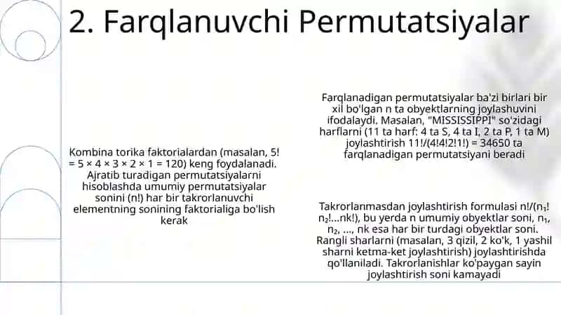 Kombinatorika asoslari 4