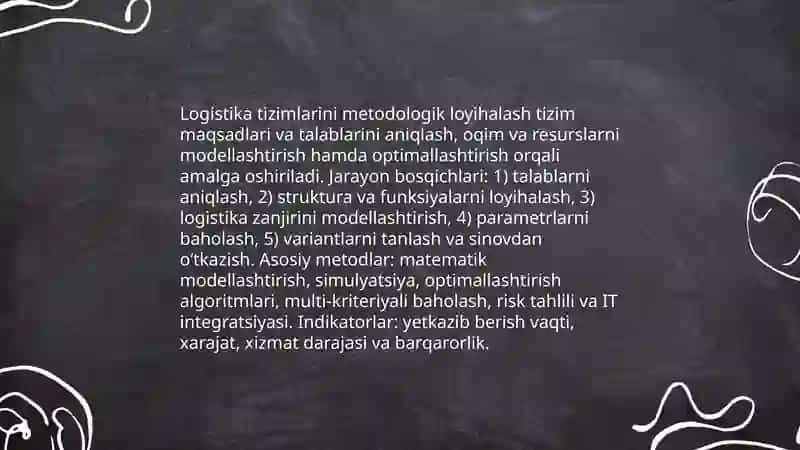 Logistika metodologiyasi 4