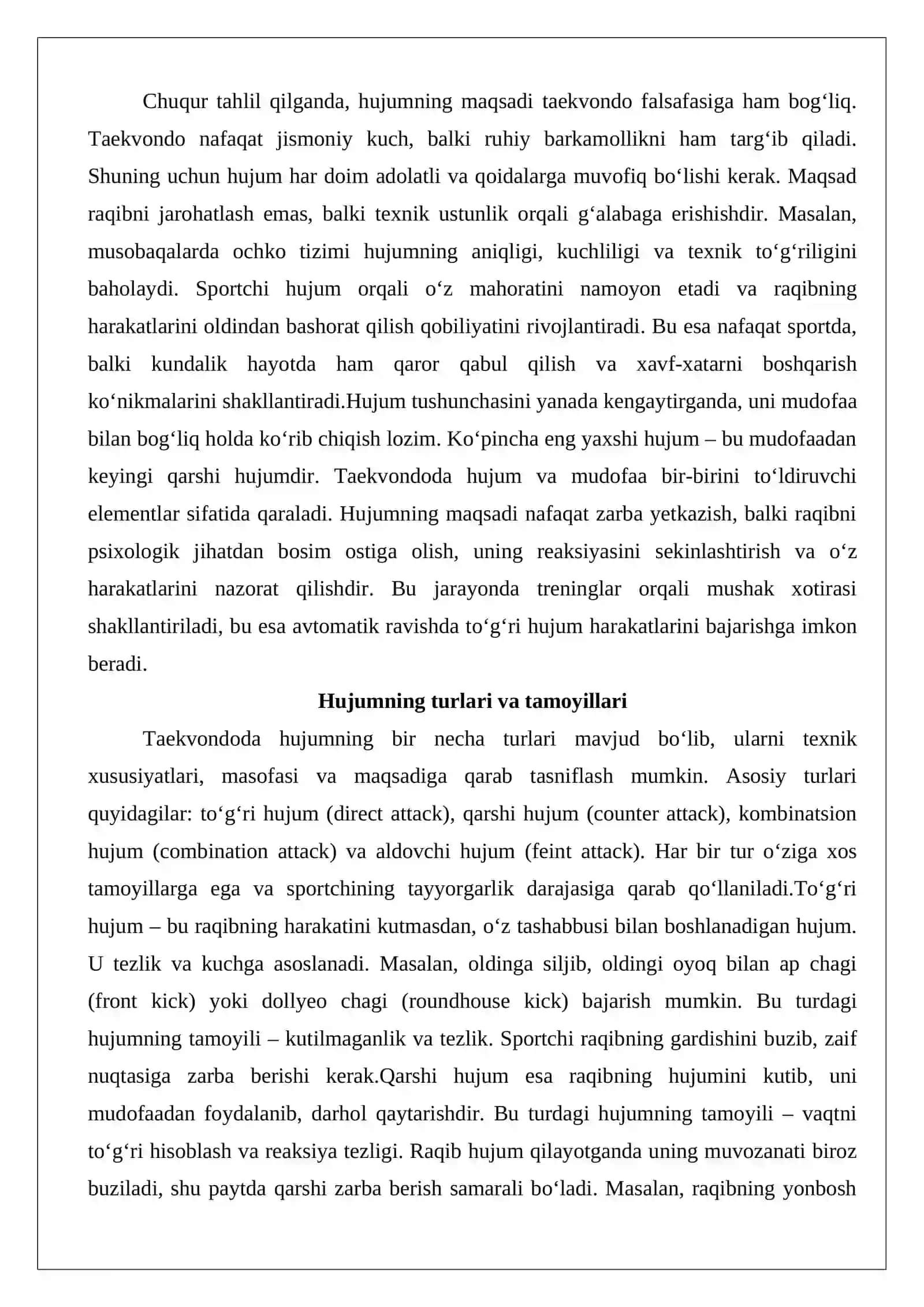 Hujumning maqsadi Taekvondo 4
