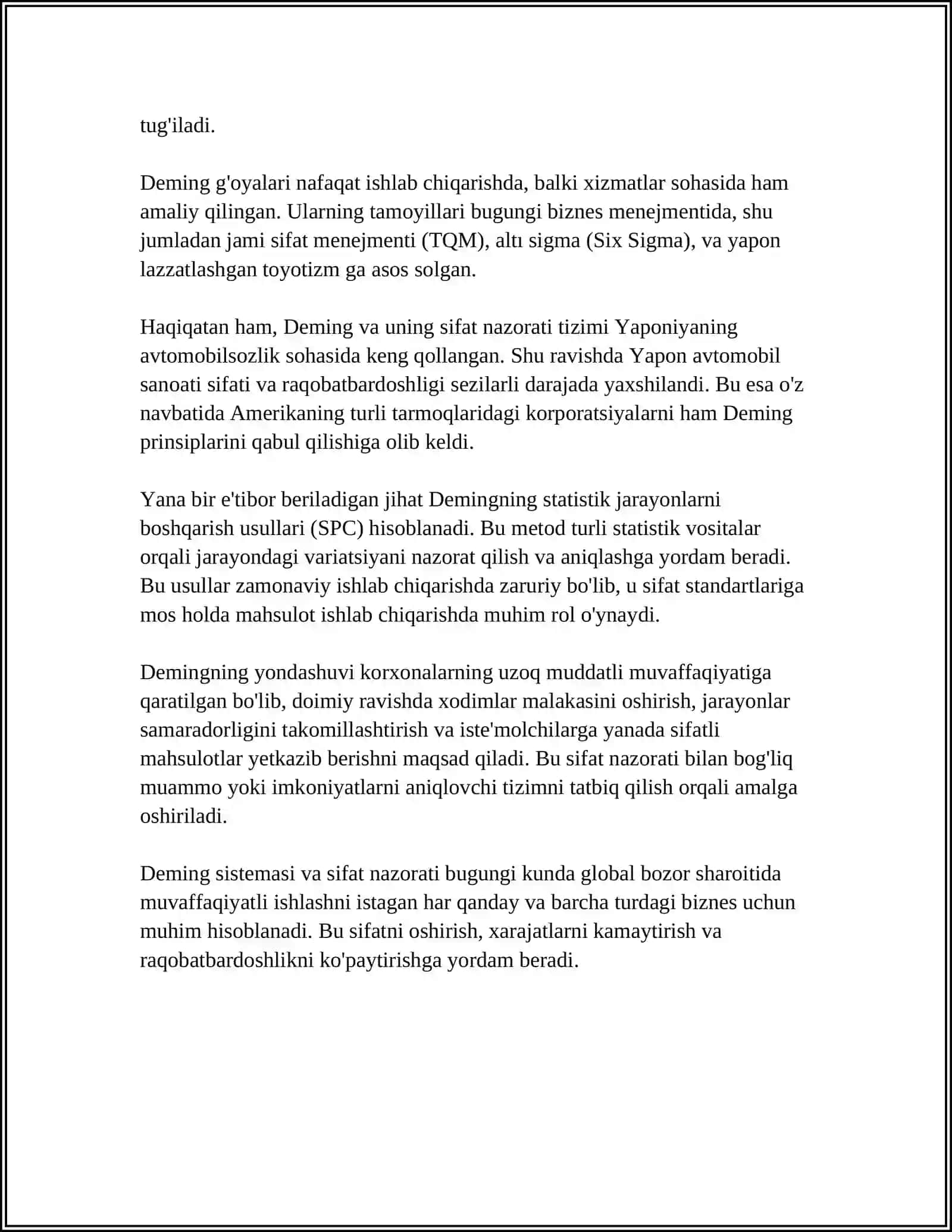 DEMING TIZIMI 4