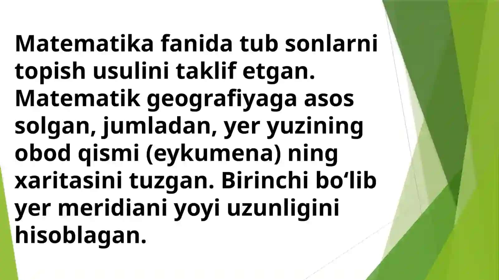 Yevklid va Erotosfen hayoti va ijodi 4