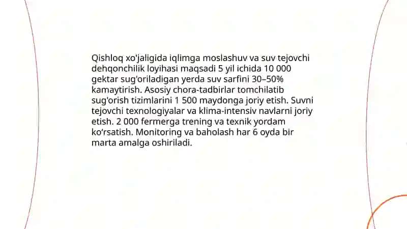Iqlim õzgarishi bilan boğliq loyihalar 4