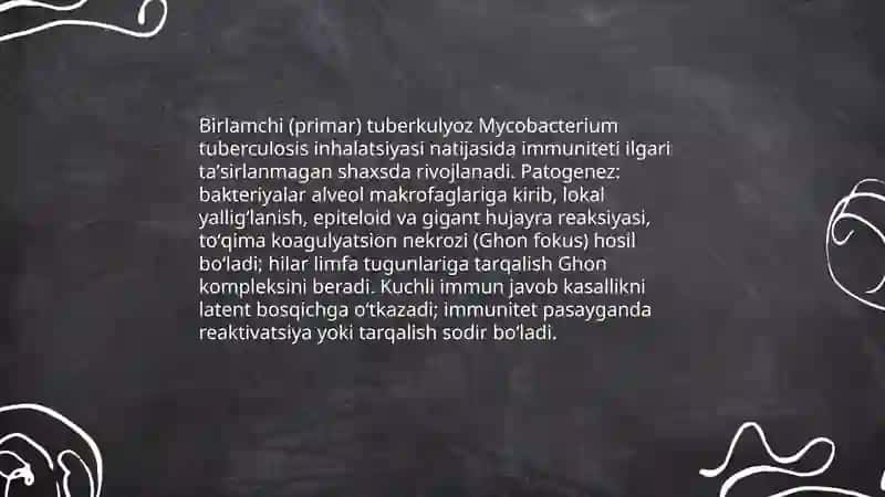 Tuberkulyozning klinik tasnifi 4