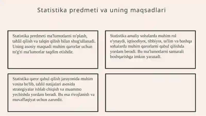 Statistika predmeti va uslubi 4