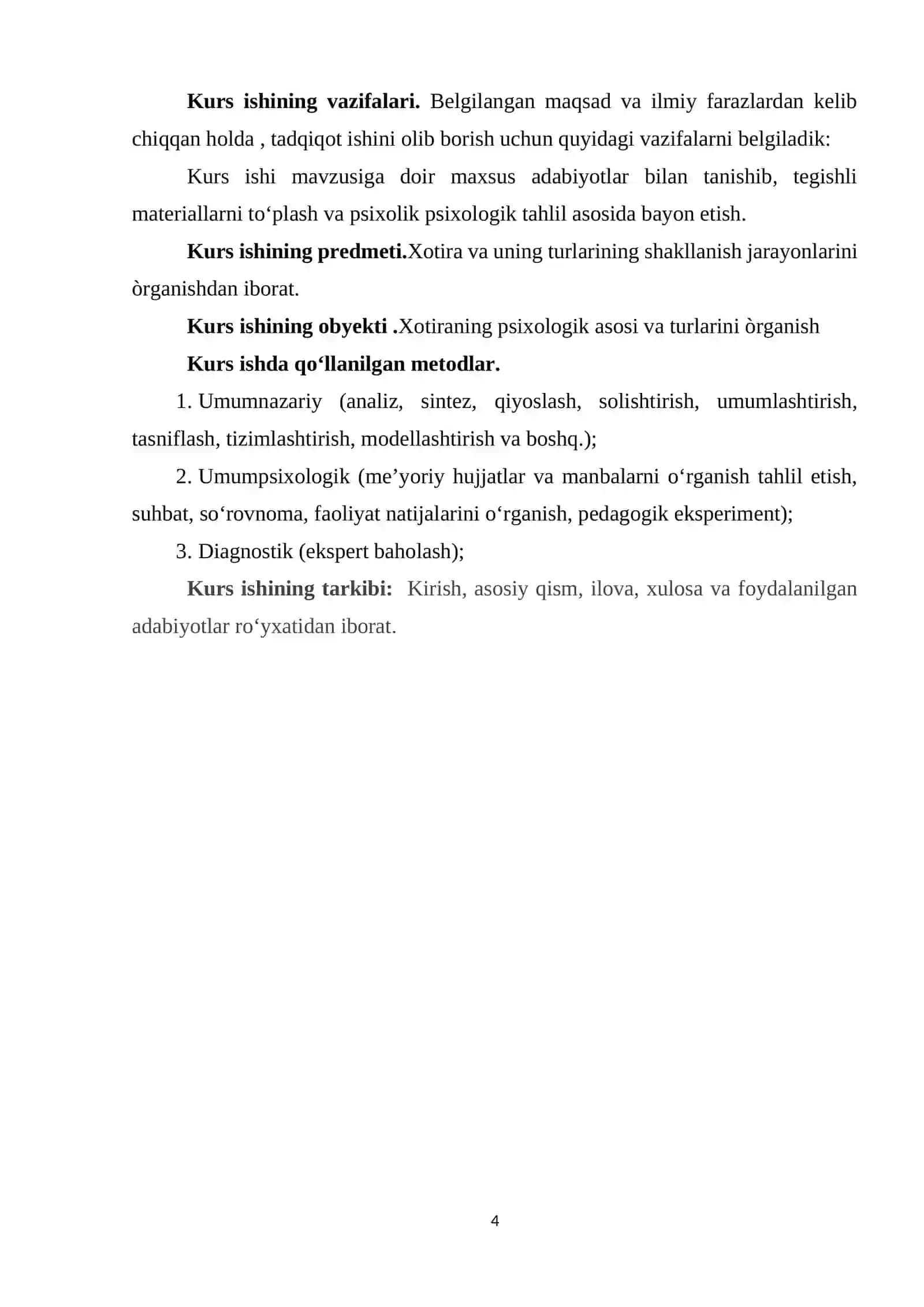 XOTIRA TURLARI 4