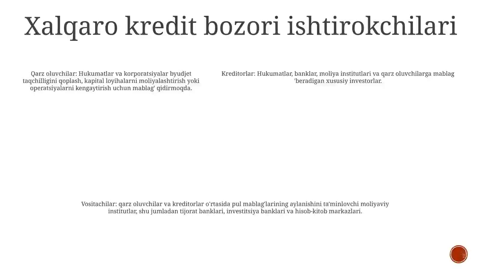 Xalqaro Kredit Bozori VaUningXususiyatlari 4