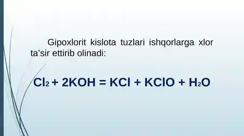 Xloridning kislorodli birikmalari 4