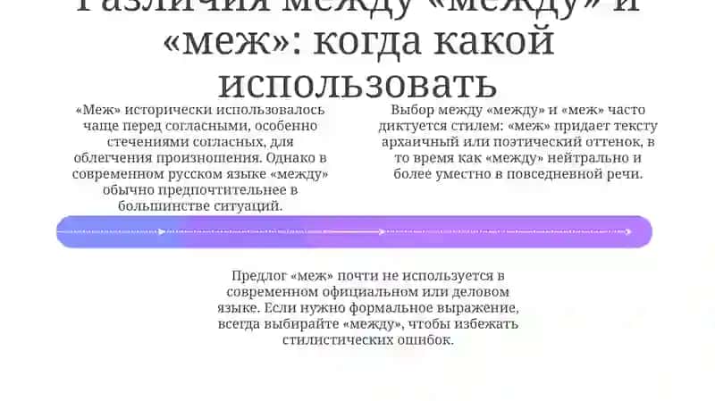 Правописание предлогов «между» и «меж» 4