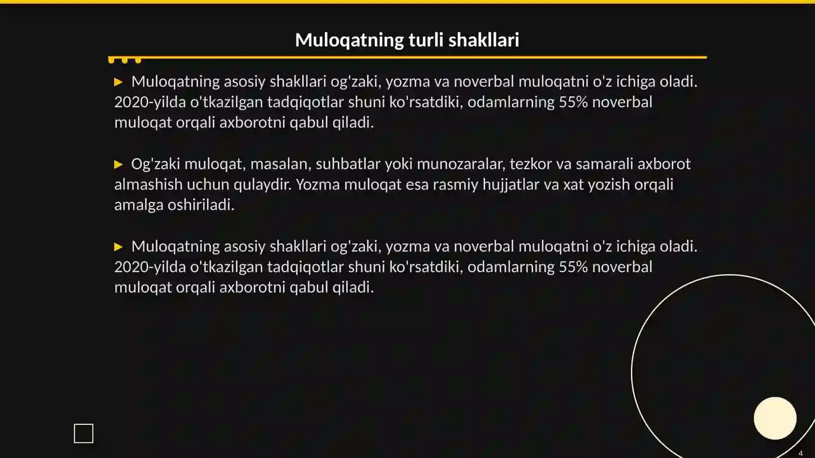 Jamiyat hayotida muloqatning òrni 4