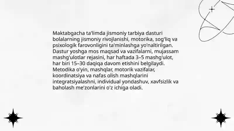 Maktabgacha talim tashkilotlarida jismoniy tarbiya 4