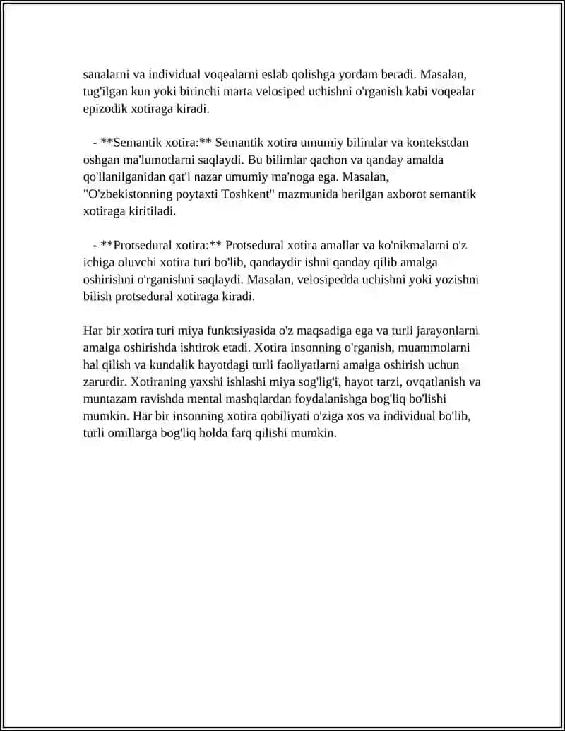 Xotira haqida tushuncha 4