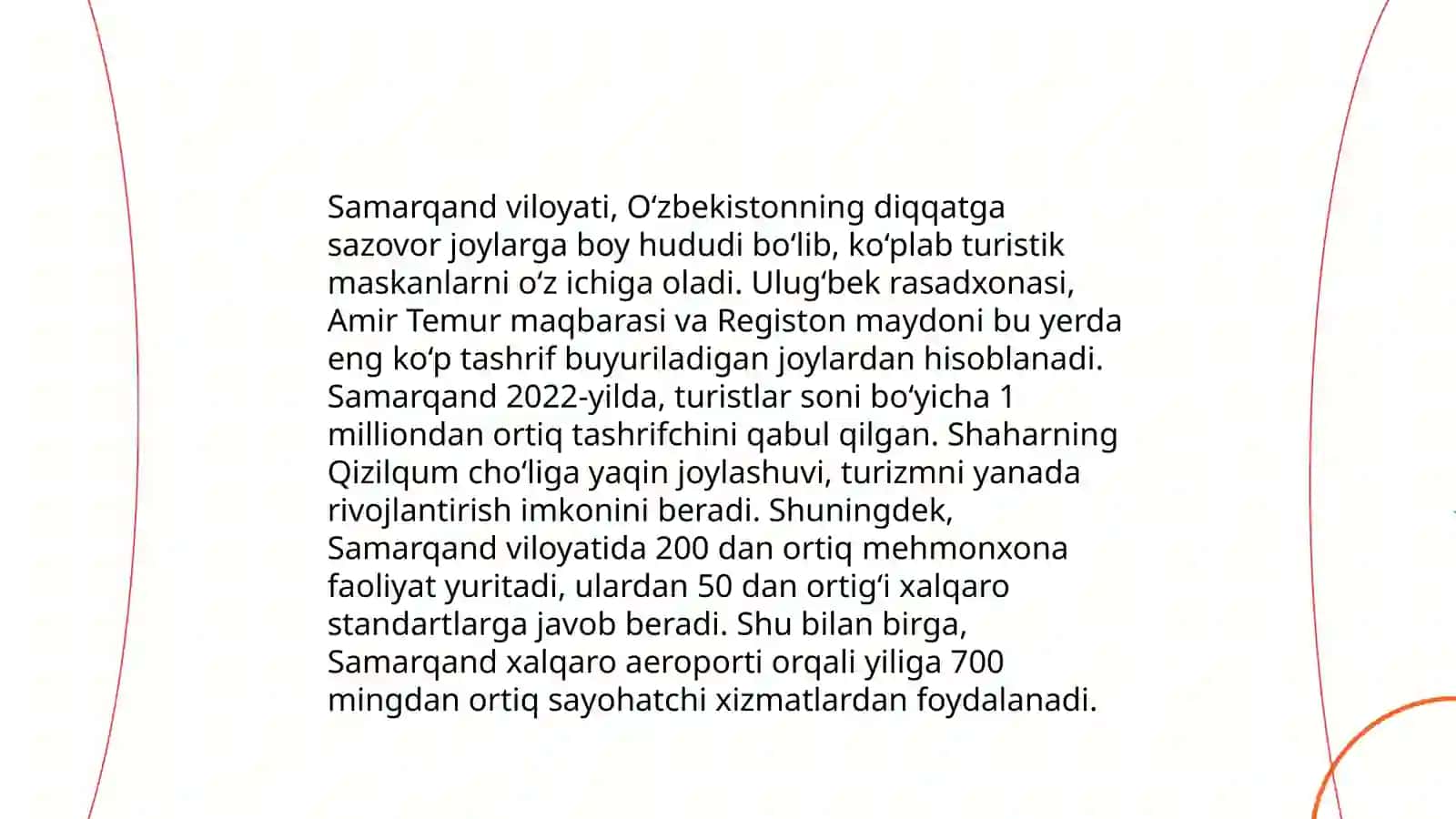 O'zbekistonning 12 ta viloyatining turistik destinatsiyalari 4