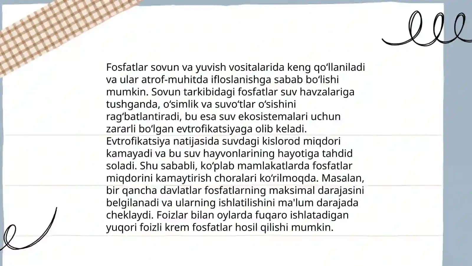 Sovunlarni yuvish va tabiatni ifloslantirishi 4