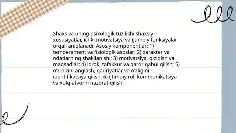 Shaxs psixologiyasi 4