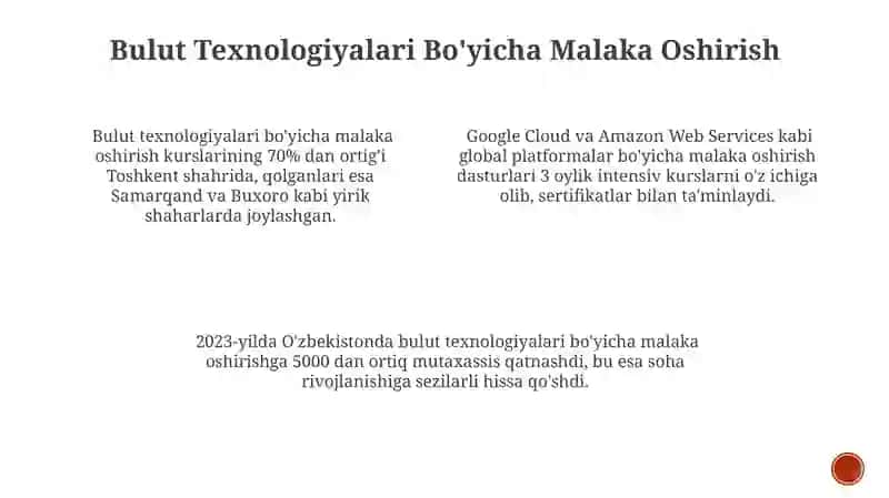 Bulut Texnologiyalari bo'yicha Ta'lim Imkoniyatlari 4