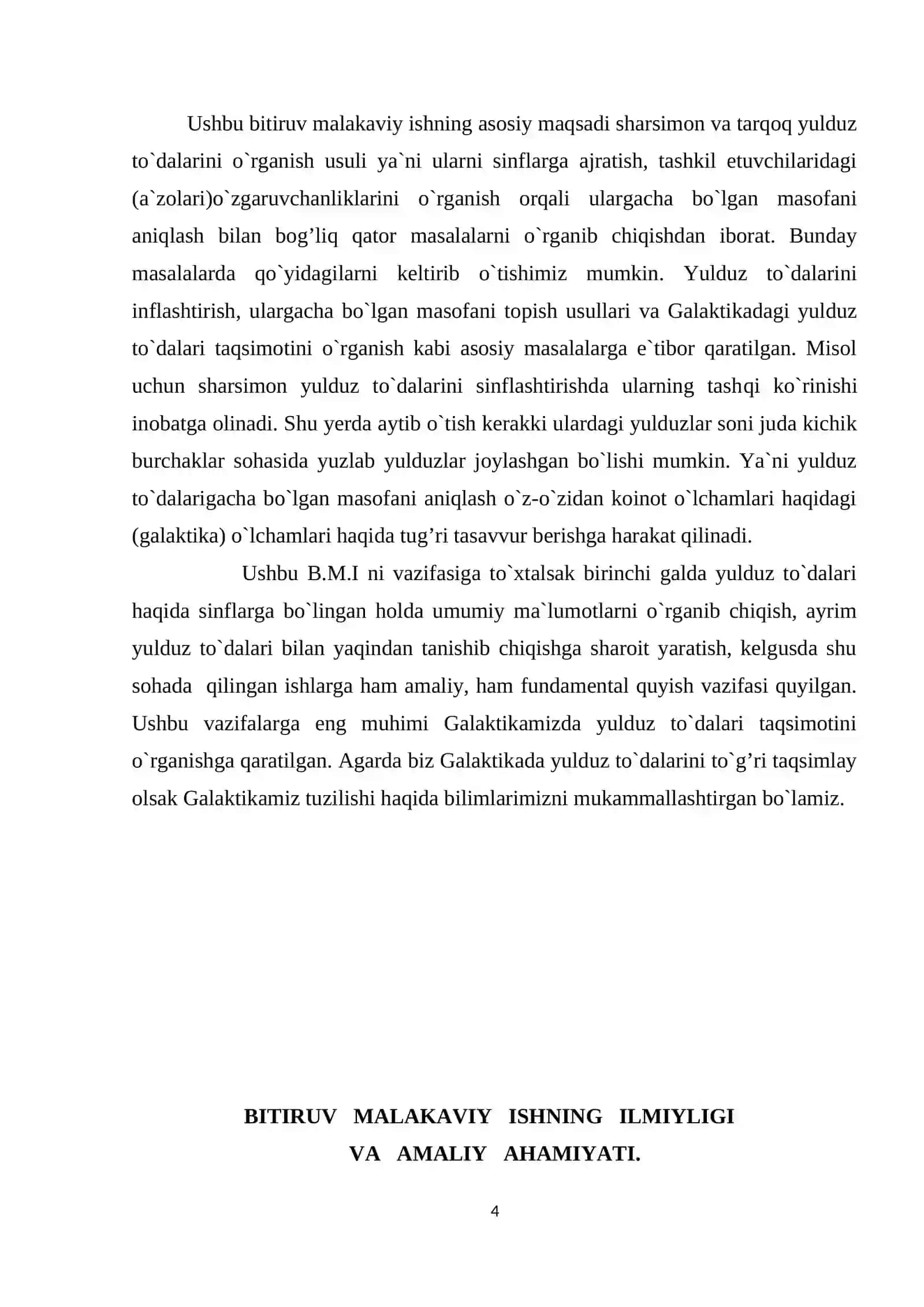 Yulduz to`dalarini tadqiq etish 4
