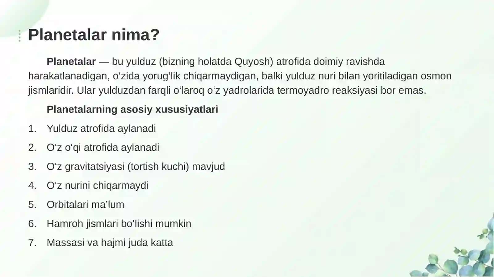 Planetalar harakati 4
