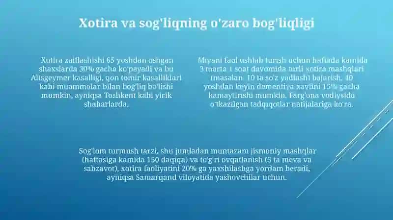Xotira Texnikalari va Usullari 4
