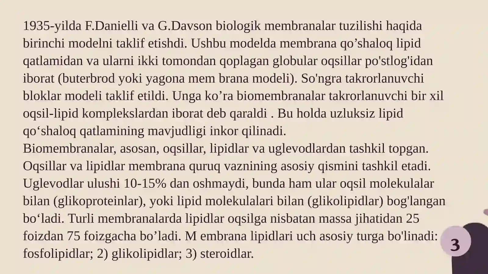 Biologik membranalarning tuzilishi 4