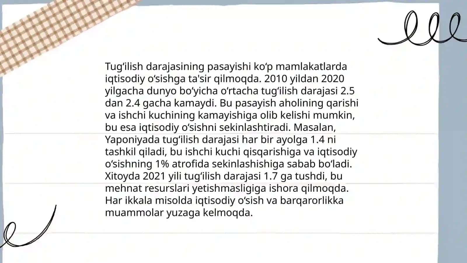 Demografik o‘zgarishlarning makroiqtisodiy ta’siri 4