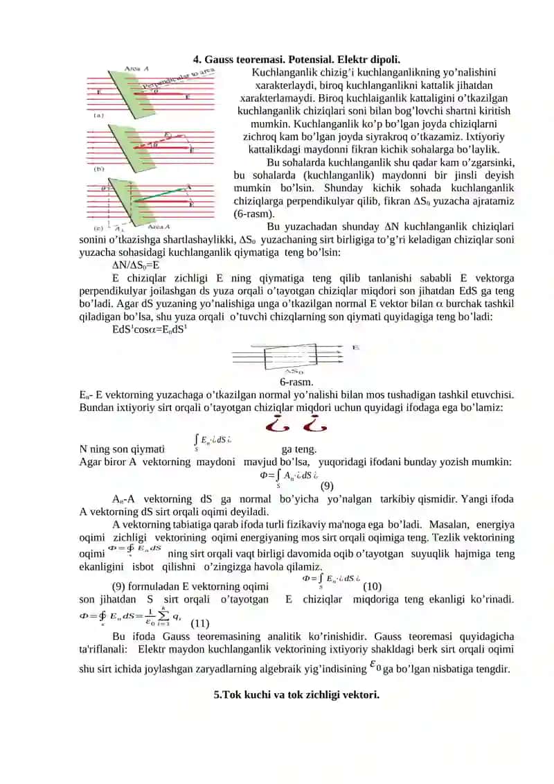 Elektrostatika. O’zgarmas tok qonunlari. 4