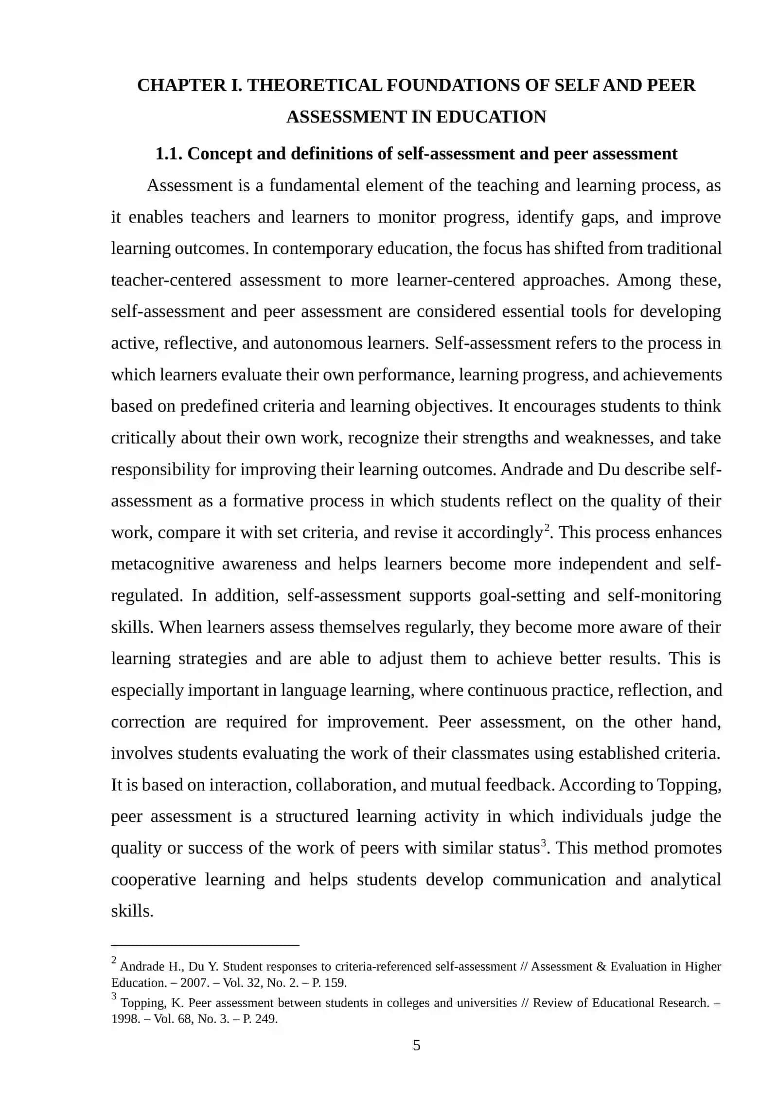 The role of self and peer assessment in promoting learner autonomy 4