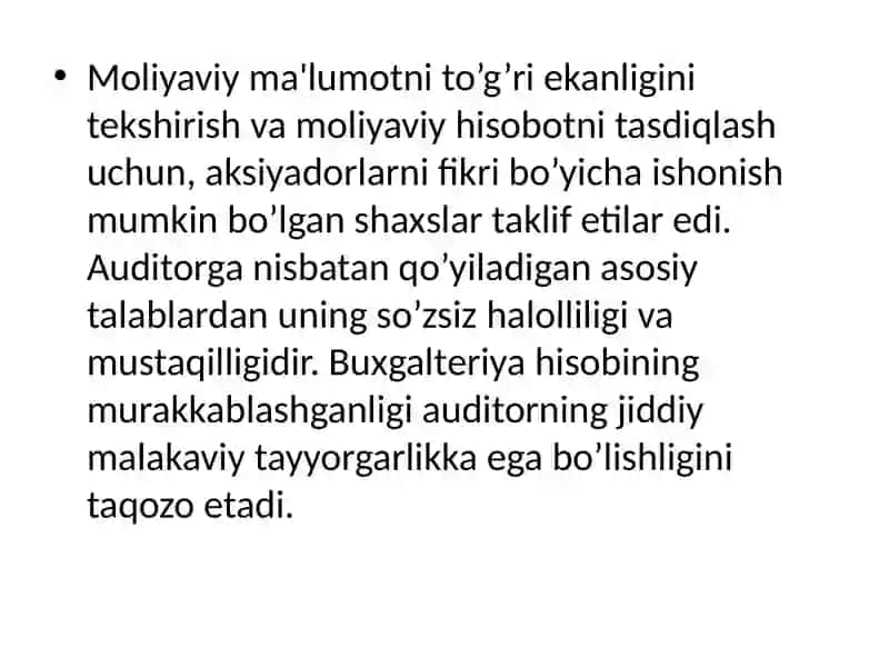 Auditning mohiyati,zarurligi va ahamiyati 4
