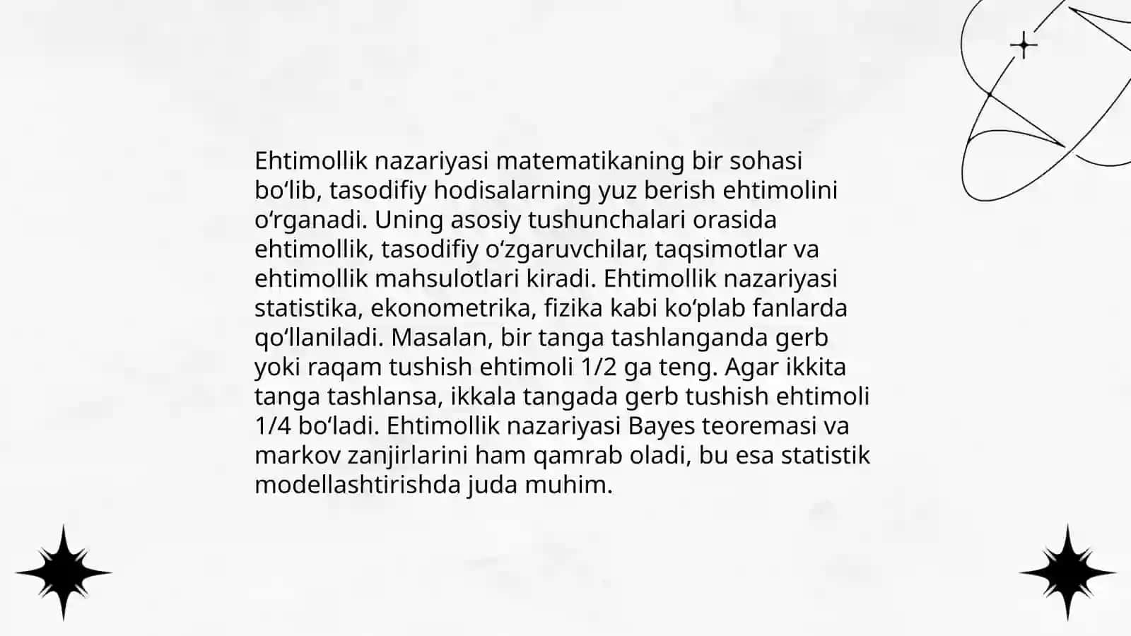 Shartli statistik funksiyalar 4