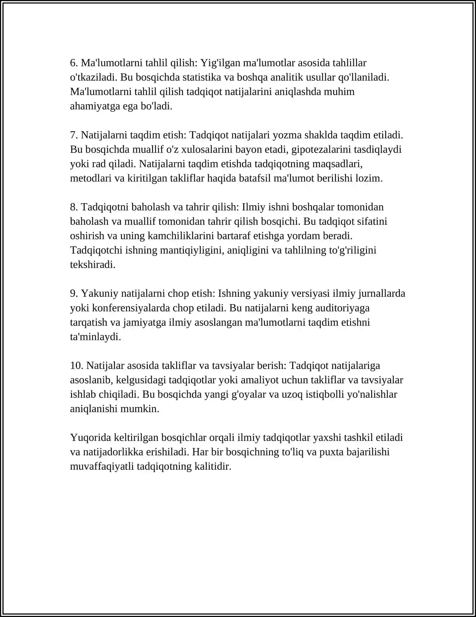 TEZIS YOZISHNING O'ZIGA XOS XUSUSIYATLARI 4