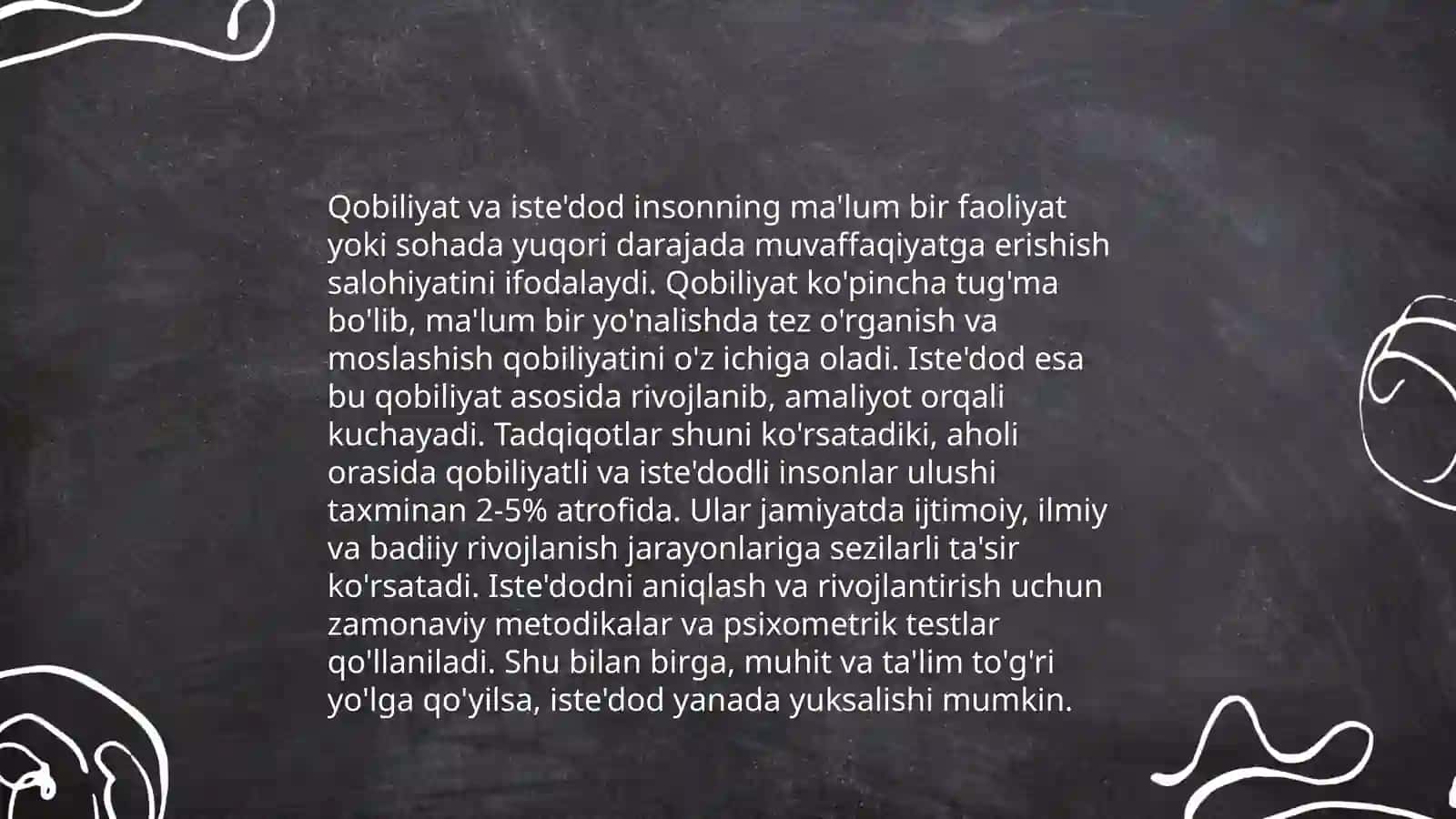 Qobiliyat va uning rivojlanishi 4