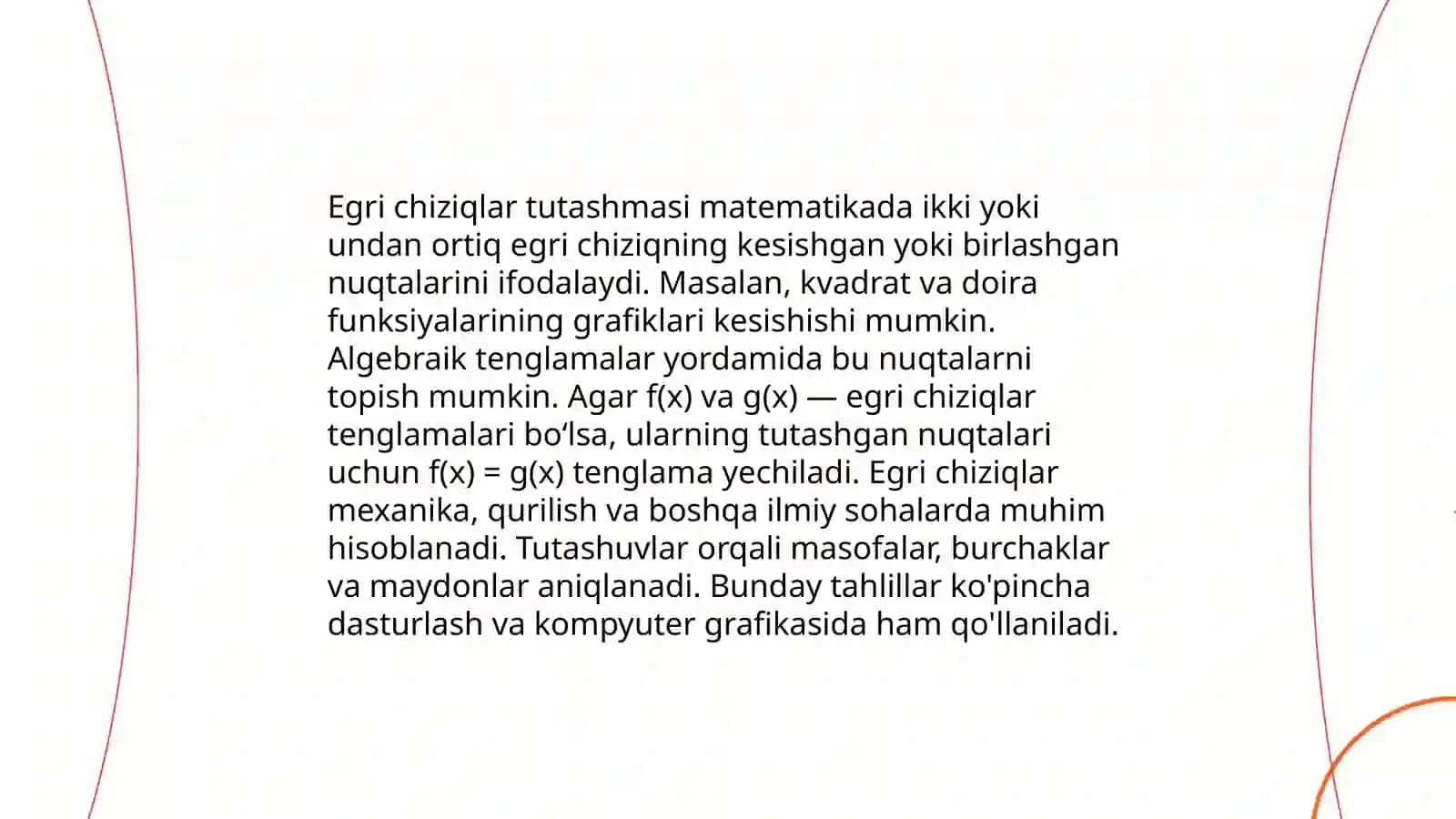 To'g'ri chiziqlar tutashmasi 4