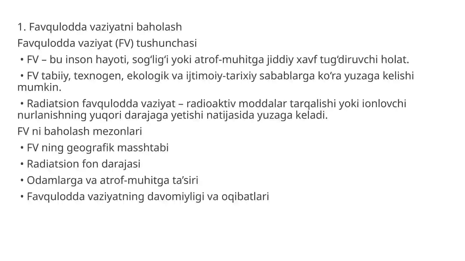 Favqulodda vaziyatni baholash 4