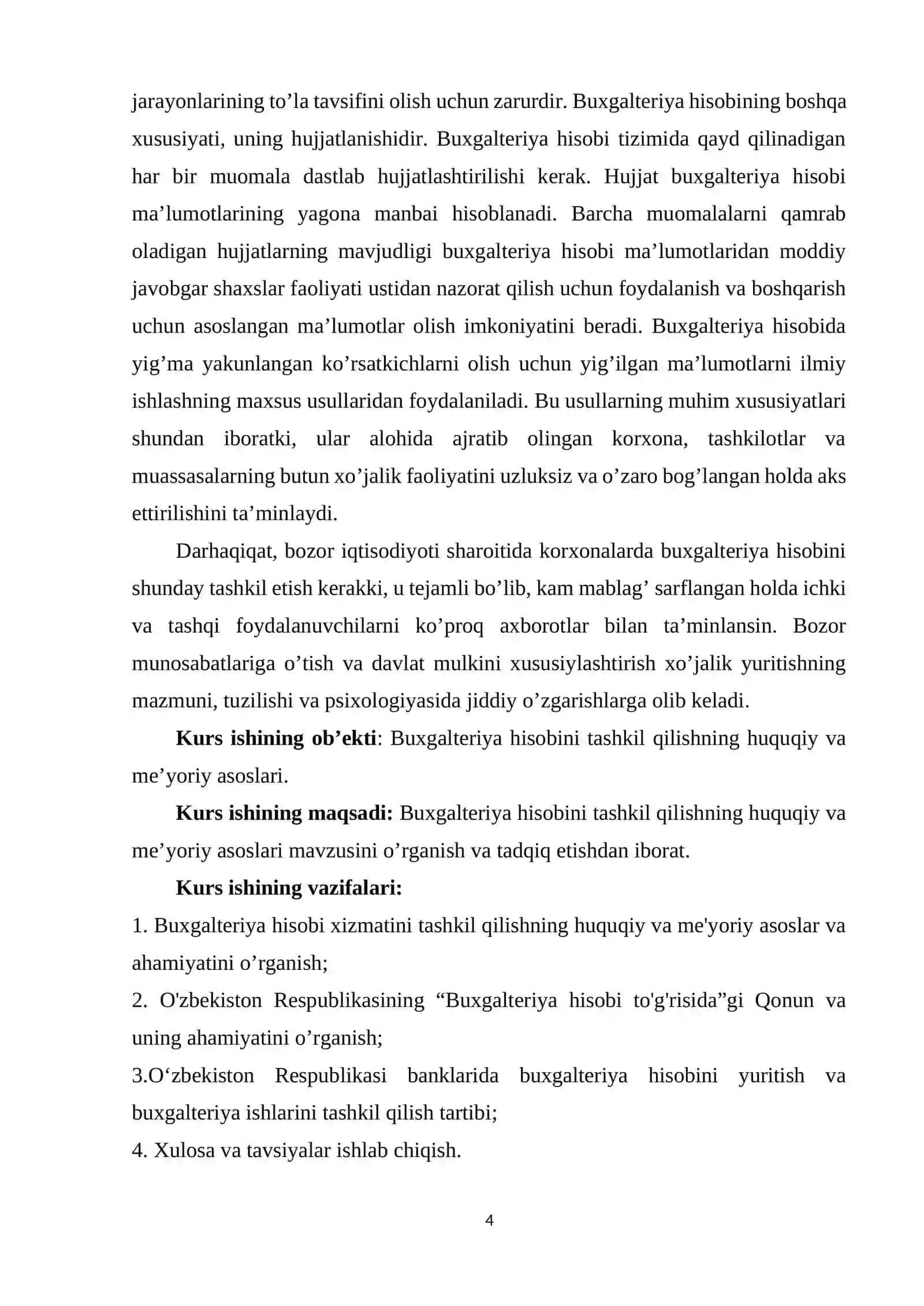 BUXGALTERIYA HISOBI kurs ishi 4