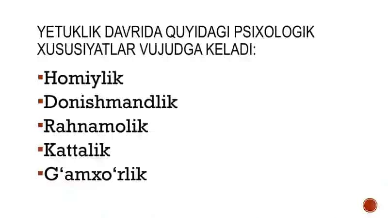 Yetuklik davri psixologiyasi 4