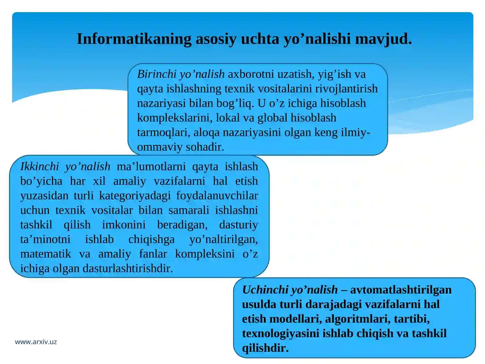 Informatika va Axrborot Texnologiyalari 4