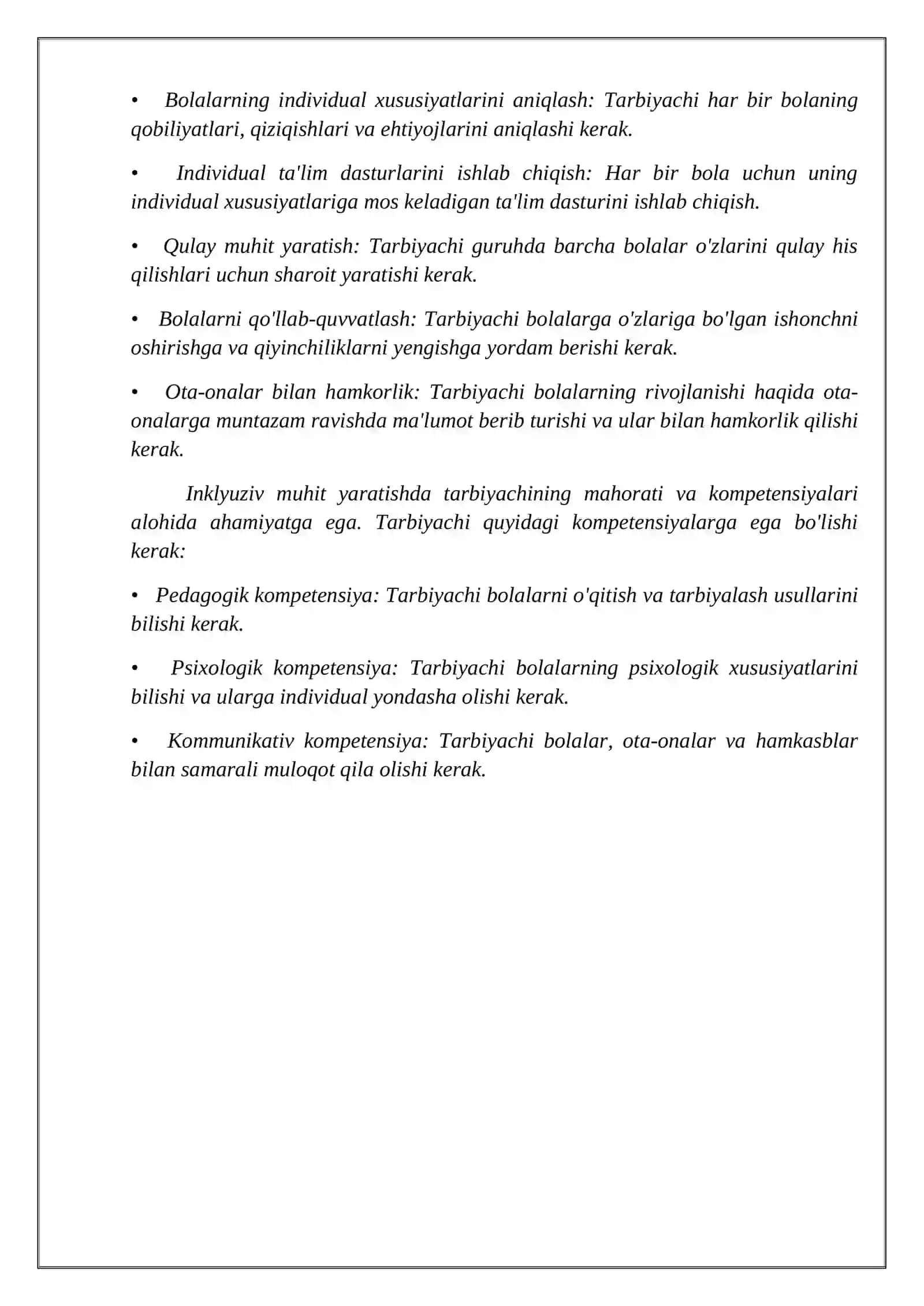 INKLYUZIV TA'LIMNING MOHIYATI VA TARBIYACHINING ROLI 4