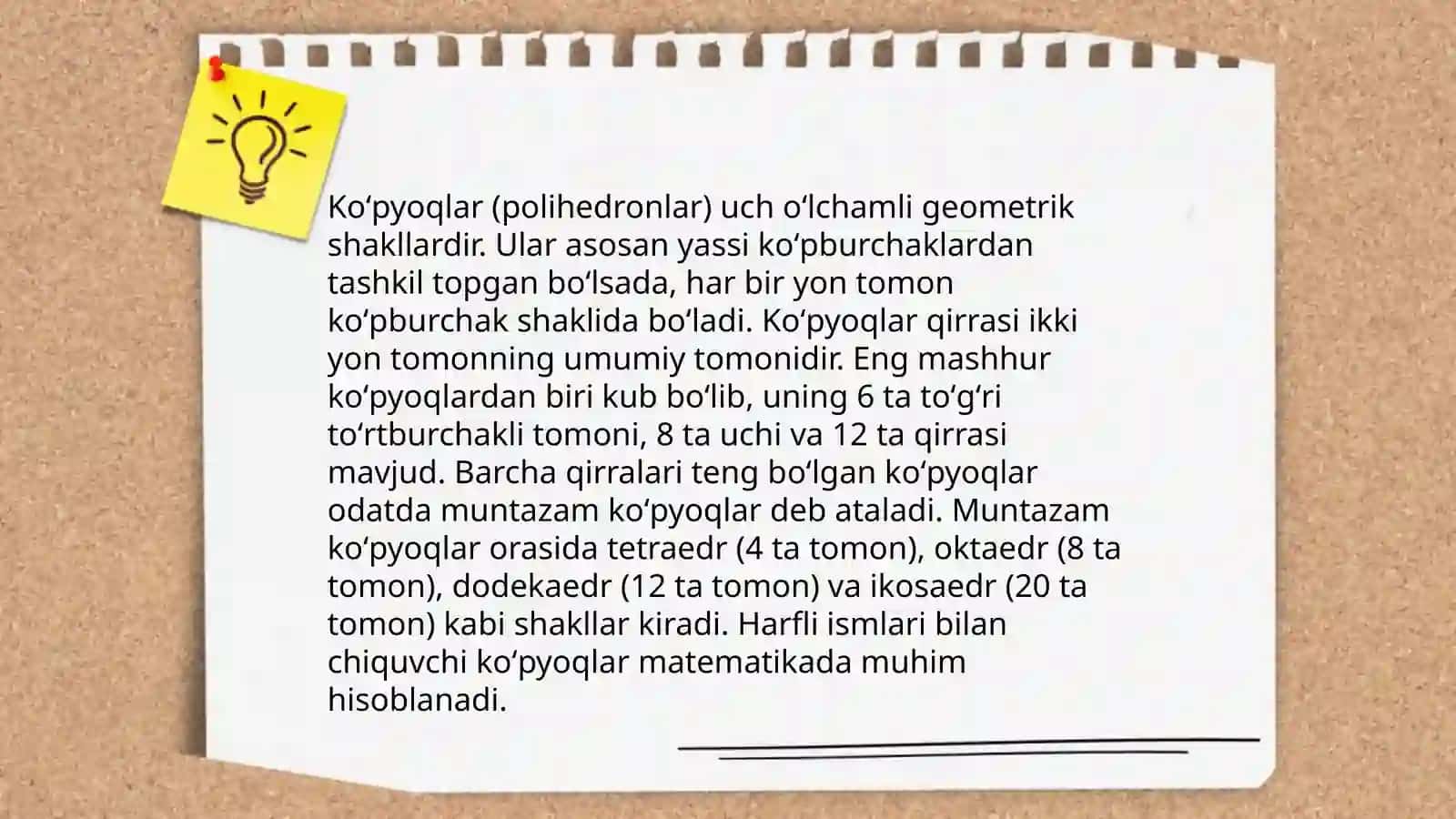 Geometriya kursida koʻpyoqlarni oʻqitish metodikasi 4