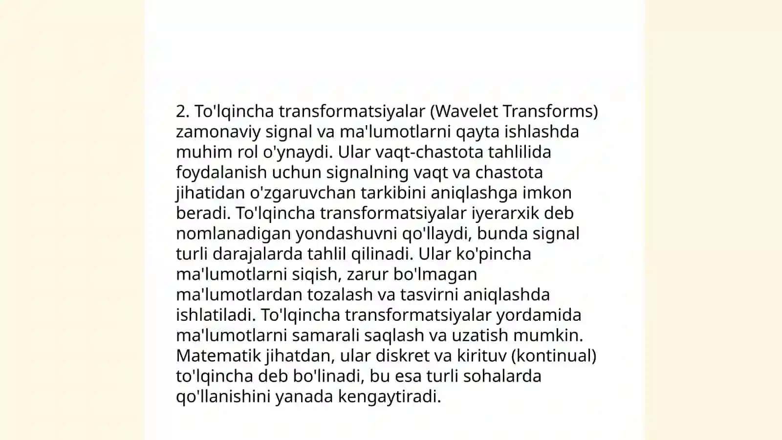 To'lqincha bazislar tushunchasi 4