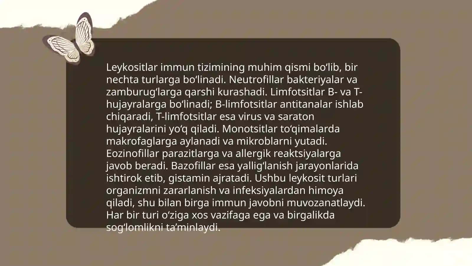 Leykositlar,tibbiyotdagi axamiyati 4
